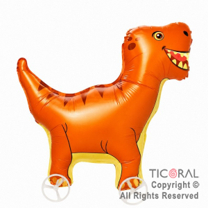 GLOBO METALIZADO DINOSAURIO CON RUEDAS